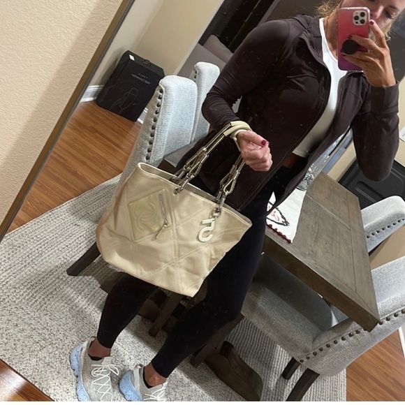 CHANEL • Cabas CC Logo Canvas Shoulder Bag - Picture 4 of 16